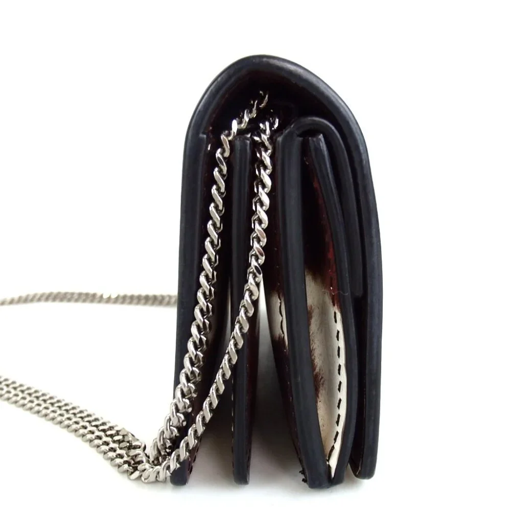 Authentic BURBERRY ITALBSRL239CAL Chain Wallet Card coin purse PVC/leather[Used] - Picture 4 of 15